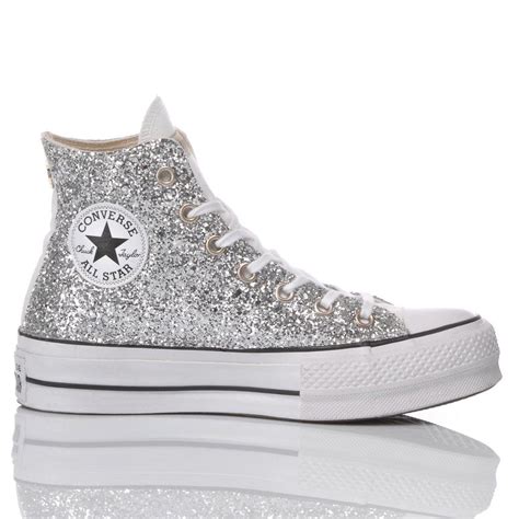 glitter high top sneakers.